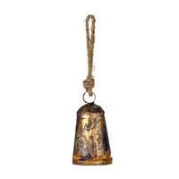 Vickerman 6" Matte Antique Gold Country Bell Ornament (2 Pack)