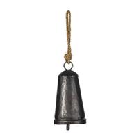 Vickerman 8" Matte Gunmetal Country Bell Ornament (2 Pack)