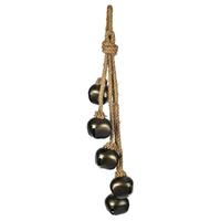 Vickerman 2" Matte Gunmetal Five Jingle Bells Ornament (2 Pack)