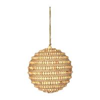 Vickerman 5.5" Natural Wood Bead Ball Ornament (2 Pack)
