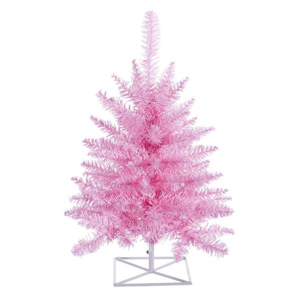 2' x 20" Artificial Pink Fir Tree Unlit