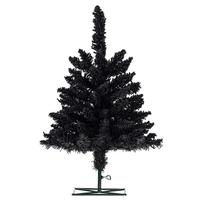 Vickerman 2' x 20" Artificial Black Flocked Fir Tree Unlit