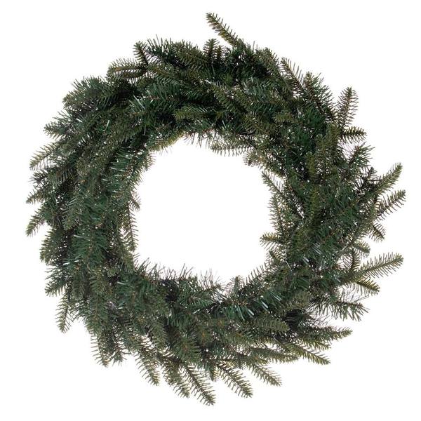 24" Green Georgian Fraser Fir Wreath Unlit