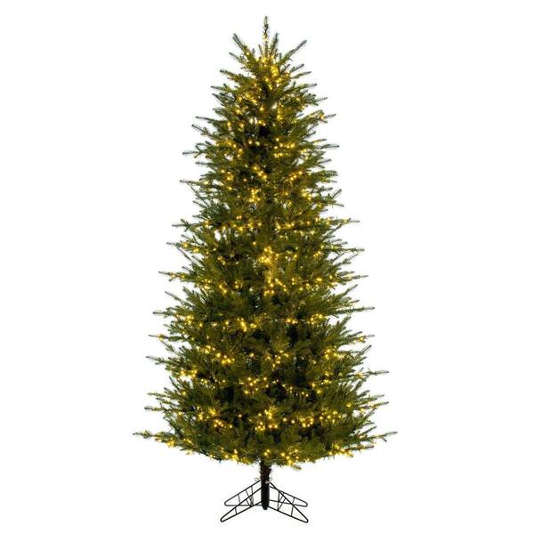 5.5' x 38" Artificial Slim Georgian Fraser 800 3mm Warm White LED Lights Pre-Lit