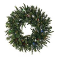 Vickerman 24" Green Georgian Fraser Wreath 50 Multi-Color Lights
