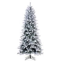 Vickerman 6.5' x 38" Artificial Frosted Glacier Pine 846 Tips Unlit