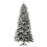 Vickerman 6.5' x 38" Artificial Frosted Glacier Pine 400 Warm White Mini Angle LED Lights