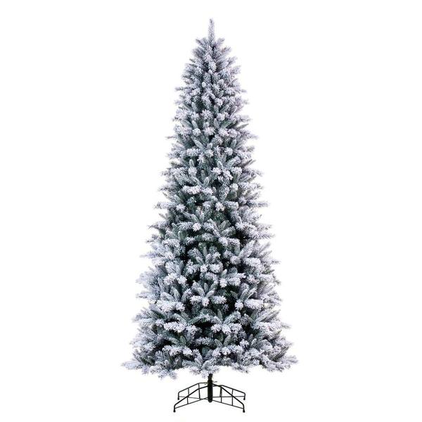 9' x 51" Artificial Frosted Glacier Pine 1900 Tips Unlit