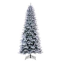 Vickerman 9' x 51" Artificial Frosted Glacier Pine 1900 Tips Unlit