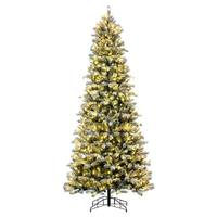 Vickerman 9' x 51" Artificial Frosted Glacier Pine 880 Warm White Mini Angle LED Lights