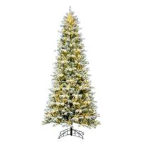 Vickerman 10' x 55" Artificial Frosted Glacier Pine 2400 Warm White LED Lights