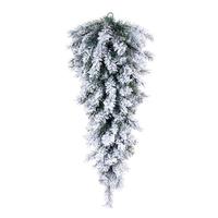 Vickerman 36" Artificial Frosted Glacier Pine Unlit Teardrop