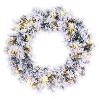 Vickerman 24" Green Georgian Fraser Pine Wreath 50 Warm White Lights Battery Operated