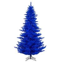 Vickerman 2' x 20" Blue Tinsel 84 Tips 50 Warm White LED Mini Lights Christmas Tree