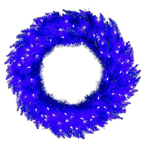 30" Blue Fir 100 Warm White LED Mini Lights 210 PVC Tips