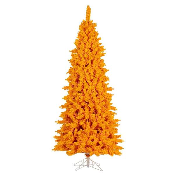 2' x 20" Artificial Amber Flocked Fir Tree Unlit