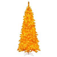 Vickerman 2' x 20" Flocked Yellow 50 Yellow LED Lights 84 Tips Christmas Tree