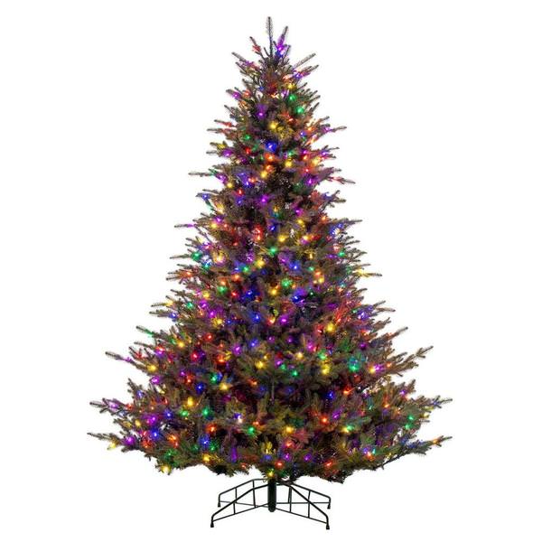 7.5' x 68" Bellevue Fraser Fir 5673 Tips 800 Multi-Colored Lights Unlit