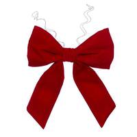 Vickerman 12" x 15" Red Velvet Christmas Bow