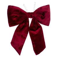 Vickerman 36" x 45" Burgundy Faux Fur Bow