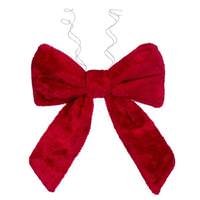 Vickerman 12" x 15" Red Faux Fur Christmas Bow