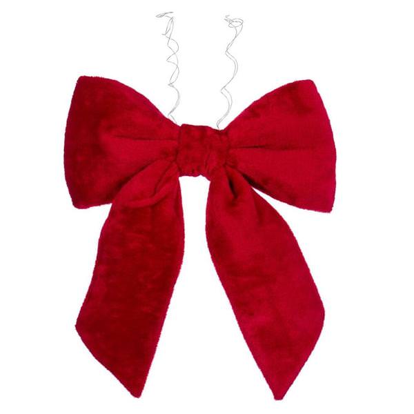 18" x 23" Red Faux Fur UV Bow