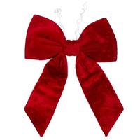 Vickerman 24" x 32" Red Faux Fur Bow