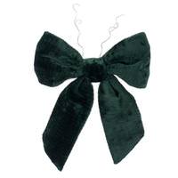 Vickerman 18" x 23" Dark Green Faux Fur UV Bow