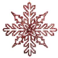Vickerman 9" Red Shiny Snowflake Ornament (2 Pack)
