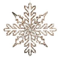 Vickerman 9" Champagne Shiny Snowflake Ornament (2 Pack)