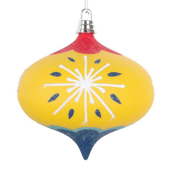 4" Yellow Hand-Painted Onion Ornament (3 Pack)
