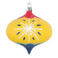 Vickerman 4" Yellow Hand-Painted Onion Ornament (3 Pack)