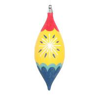 Vickerman 7" Yellow Hand-Painted Shuttle Ornament (3 Pack)