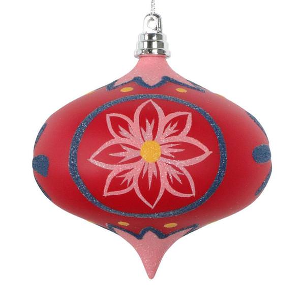 4" Red Hand-Painted Onion Ornament (3 Pack)