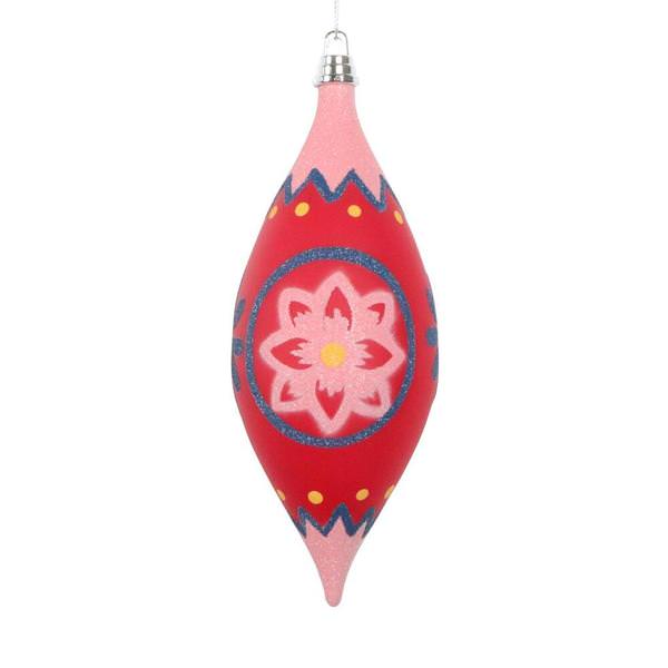 7" Red Hand-Painted Shuttle Ornament (3 Pack)