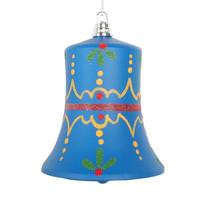 Vickerman 5.5" Blue Hand-Painted Bell Ornament (3 Pack)