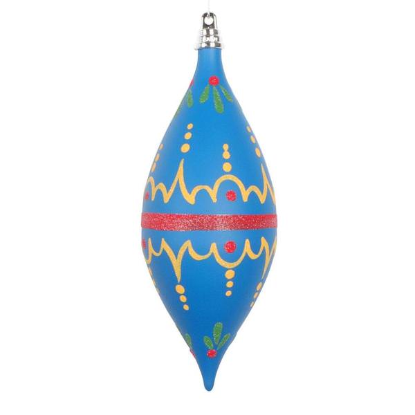 7" Blue Hand-Painted Shuttle Ornament (3 Pack)