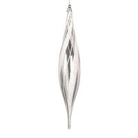 Vickerman 13" Clear Shuttle White / Silver Ornament (2 Pack)