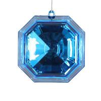 View 6" Blue Square Jewel Glitter Ornament Assortment (2 Pack)