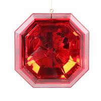 Vickerman 6" Red Square Jewel Glitter Ornament Assortment (2 Pack)