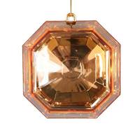 Vickerman 6" Orange Square Jewel Glitter Ornament Assortment (2 Pack)