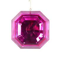 Vickerman 6" Pink Square Jewel Glitter Ornament Assortment (2 Pack)