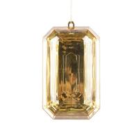 Vickerman 8" Champagne Rectangle Jewel Glitter Ornament Assortment (2 Pack)