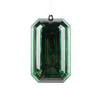 Vickerman 8" Dark Green Rectangle Jewel Glitter Ornament Assortment (2 Pack)