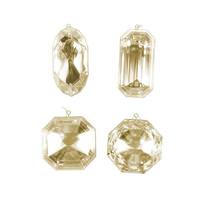Vickerman 4"-5" Champagne Jewel Glitter Ornament Assortment (4 Pack)