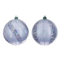 View 4" Silver Pearl Sequin Ball Ornament (6 Pack)