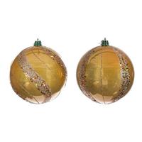 Vickerman 4" Gold Pearl Sequin Ball Ornament (6 Pack)