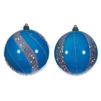 Vickerman 4" Turquoise Pearl Sequin Ball Ornament (6 Pack)