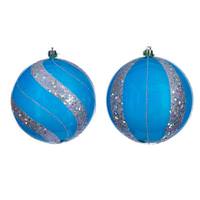 Vickerman 4.75" Turquoise Pearl Sequin Ball Ornament (4 Pack)