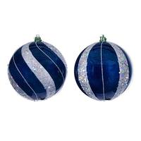 Vickerman 4.75" Midnight Blue Pearl Sequin Ball Ornament (4 Pack)